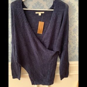 Miami Blue sweater cross front /wrap